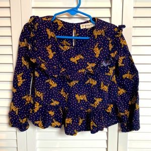 Tucker + Tate tiger heart peplum